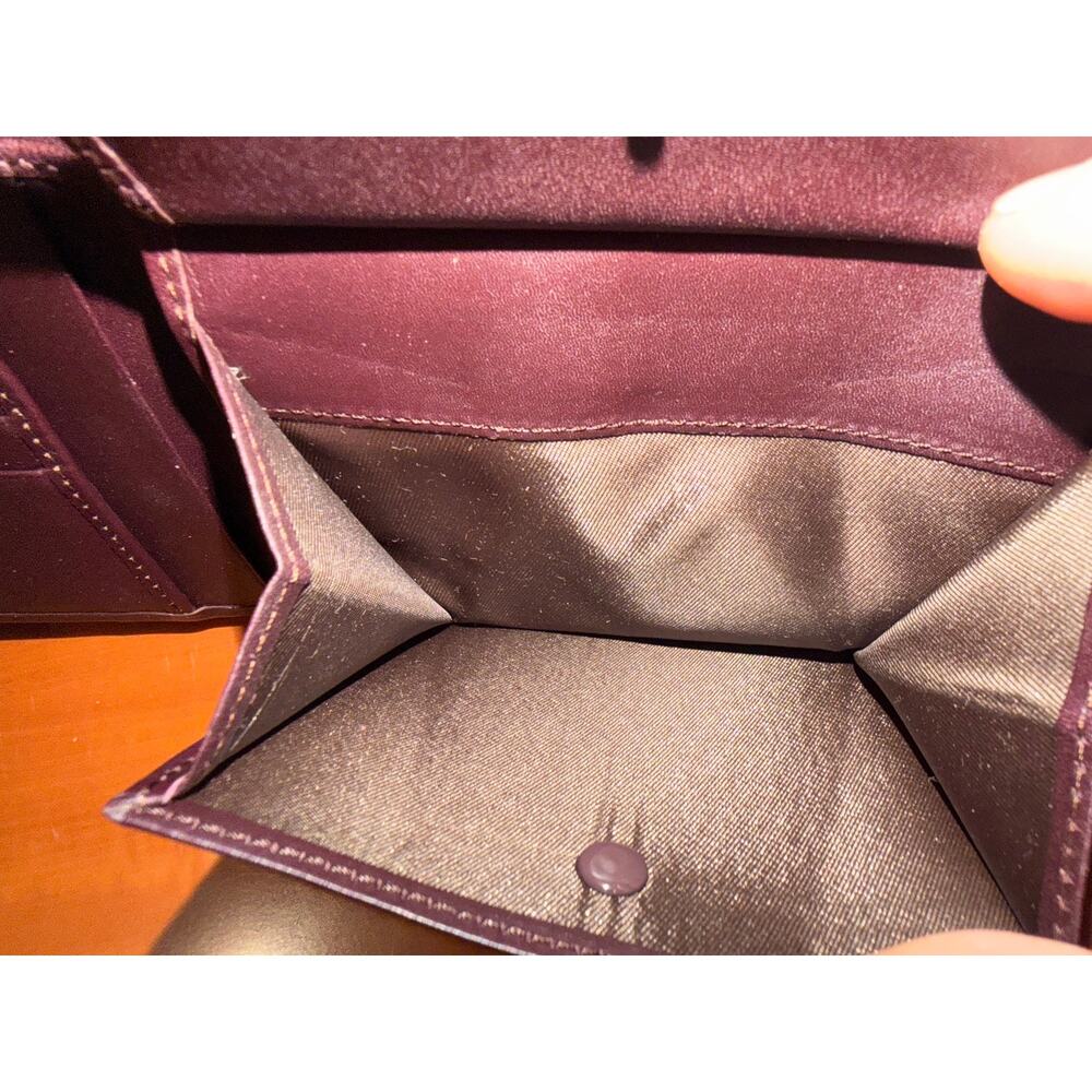 Hugo Boss Burgundy/Dark Brown Leather Bifold Wallet With Coin Pocket - Picture 7 of 9